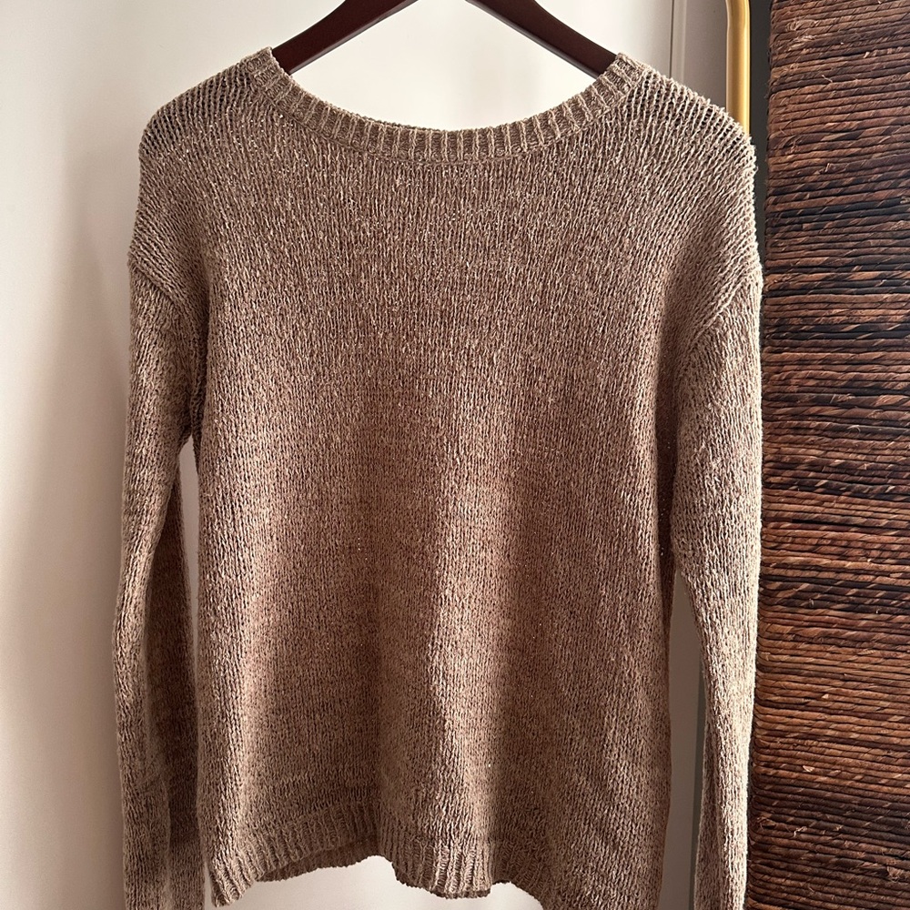 Women's Tan Sweater - Picture 2 of 2